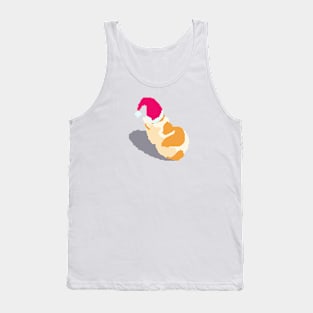 Funny Cat Meme Pixel art Christmas Tank Top